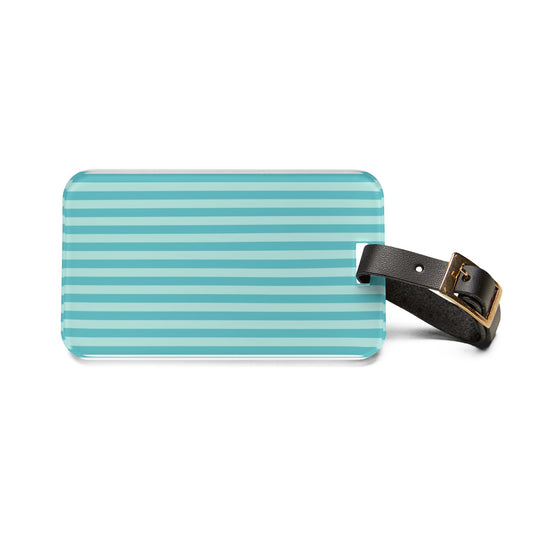 Blue Striped Luggage Tag