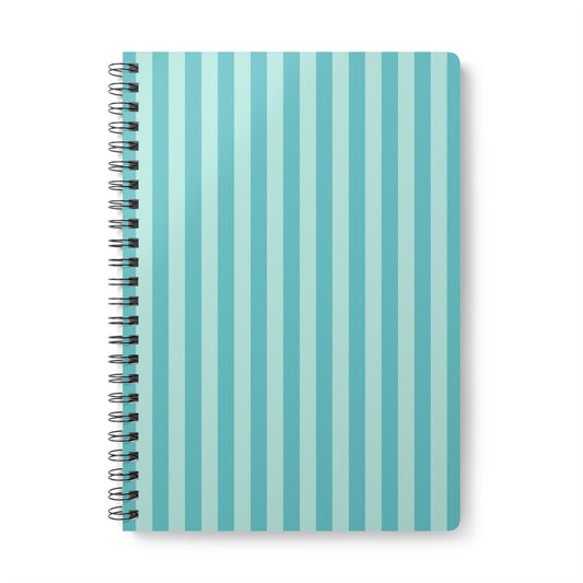 Blue Striped Spiral Notebook